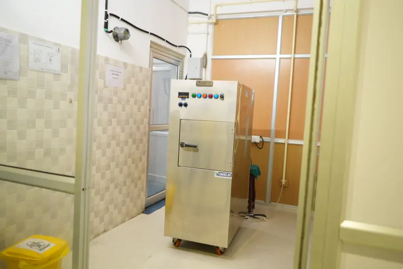 Ethylene oxide (ETO) steriliser at Sudar Hospital