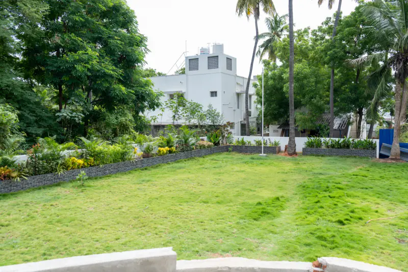 Landscaped garden at Sudar Hospital, Thanjavur