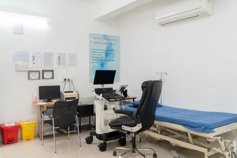 Ultrasound room at Sudar Hospital
