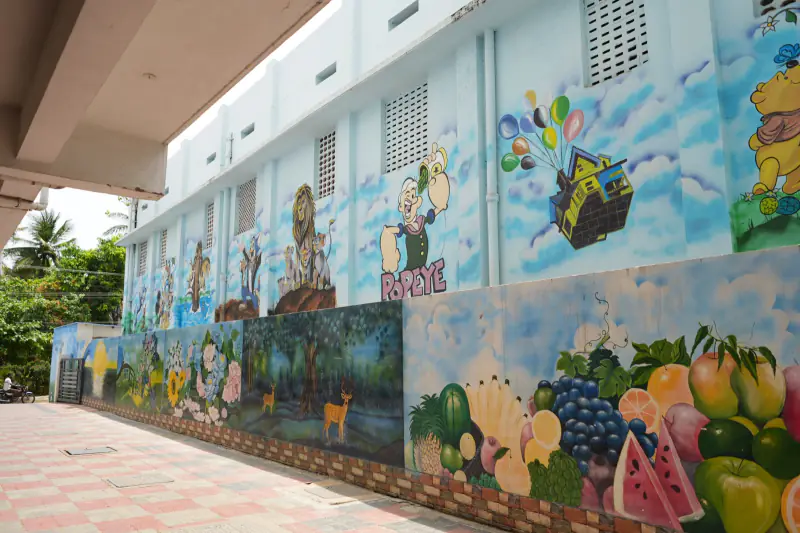 Campus walkway at Sudar Hospital, Thanjavur